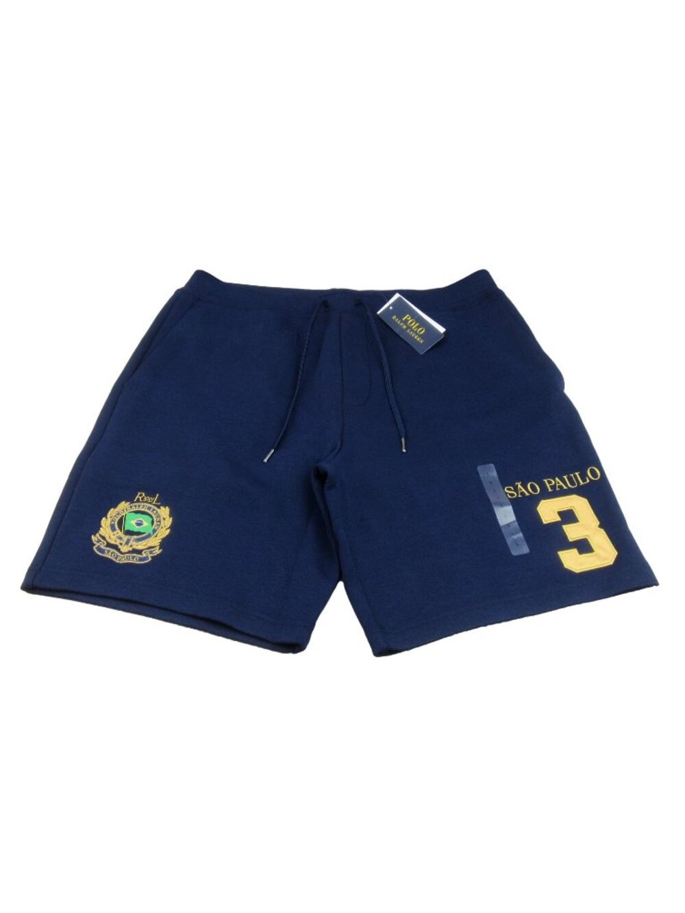 Polo Ralph Lauren Sao Paulo Crest Flag Shorts Men's Size Large Blue NEW